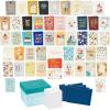 Hallmark All Occasion Boxed Set of Assorted Blank Greeting Cards with Card Organizer (Pack of 100)—Birthday, Thank You, Congratulations, Wedding, Baby, Thinking of You, Sympathy(4 inches by 6 inches)