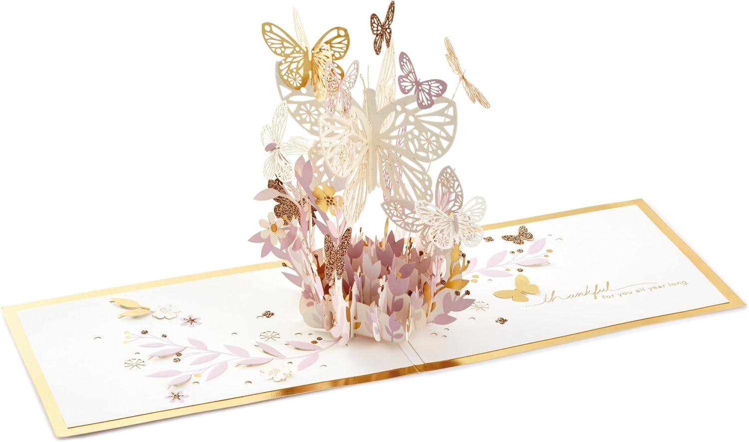 image:imageHallmark Spinning Valentines Day Pop Up Card with Music Hearts and Arrows Paper Wonder 3D Card for Husband Wife Boyfriend Girlfriend TeensButterfly Any Occasion