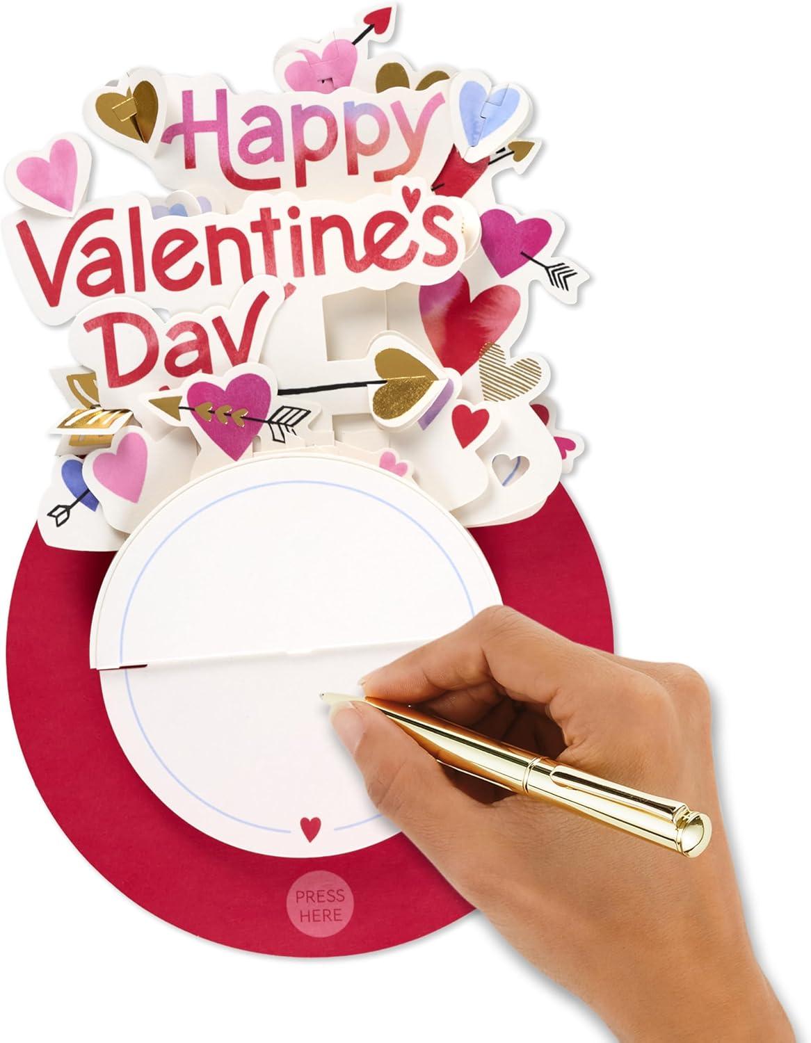 image:imageHallmark Spinning Valentines Day Pop Up Card with Music Hearts and Arrows Paper Wonder 3D Card for Husband Wife Boyfriend Girlfriend TeensHappy Valentines Day
