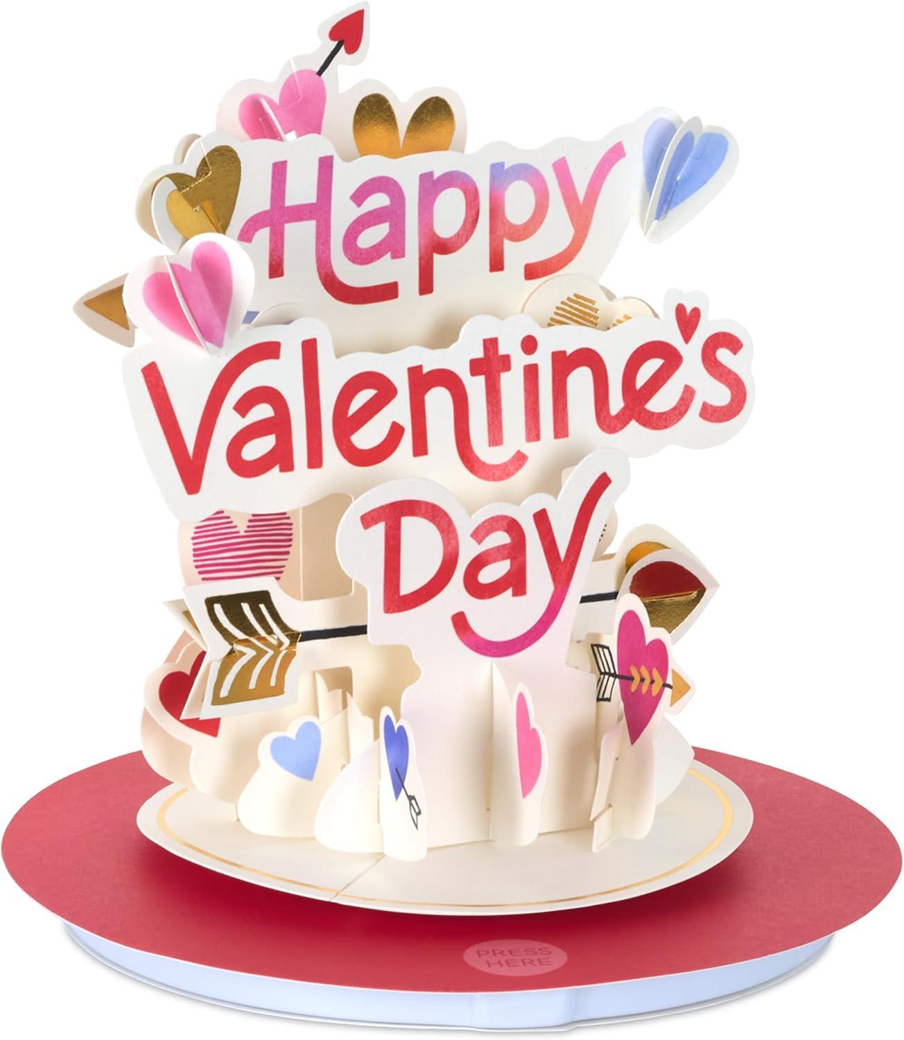 image:imageHallmark Spinning Valentines Day Pop Up Card with Music Hearts and Arrows Paper Wonder 3D Card for Husband Wife Boyfriend Girlfriend TeensHappy Valentines Day