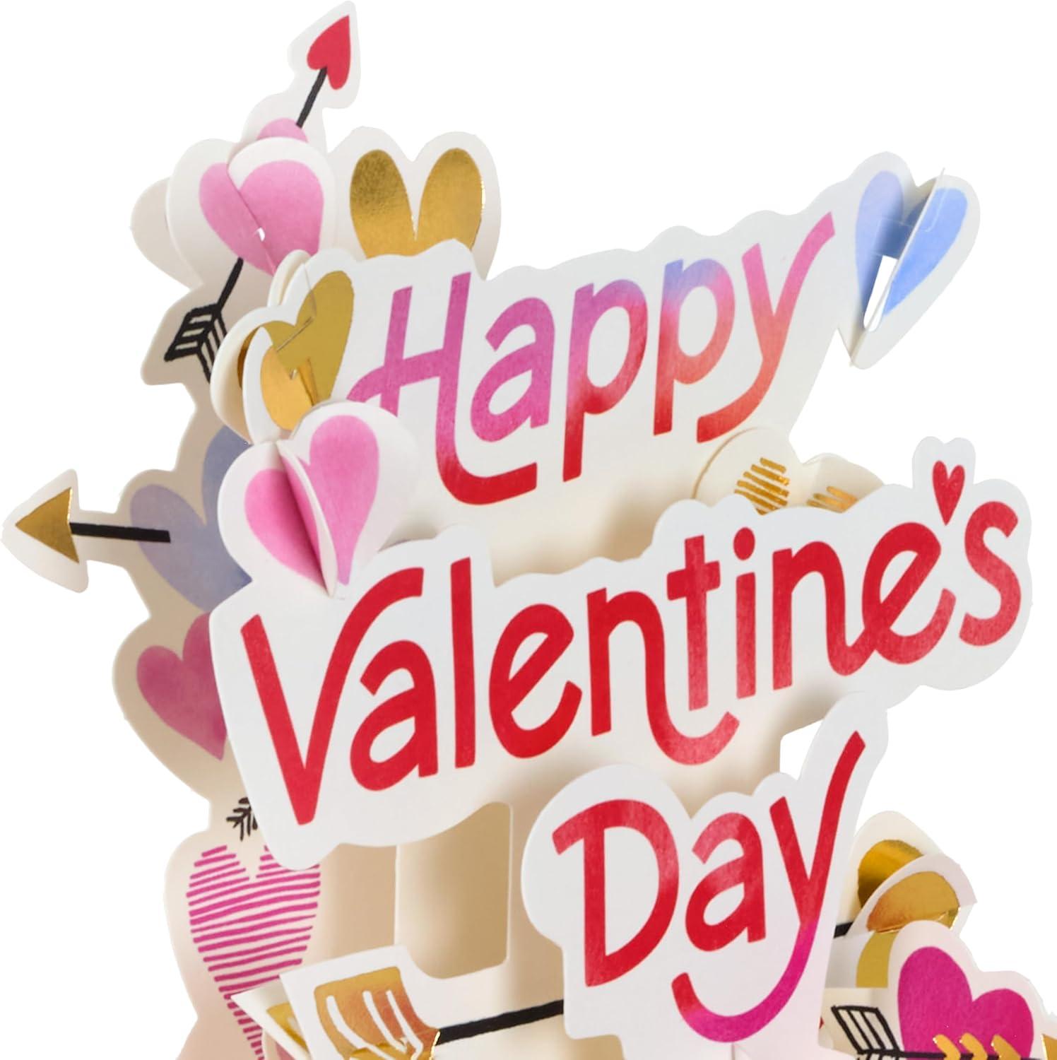 image:imageHallmark Spinning Valentines Day Pop Up Card with Music Hearts and Arrows Paper Wonder 3D Card for Husband Wife Boyfriend Girlfriend TeensHappy Valentines Day