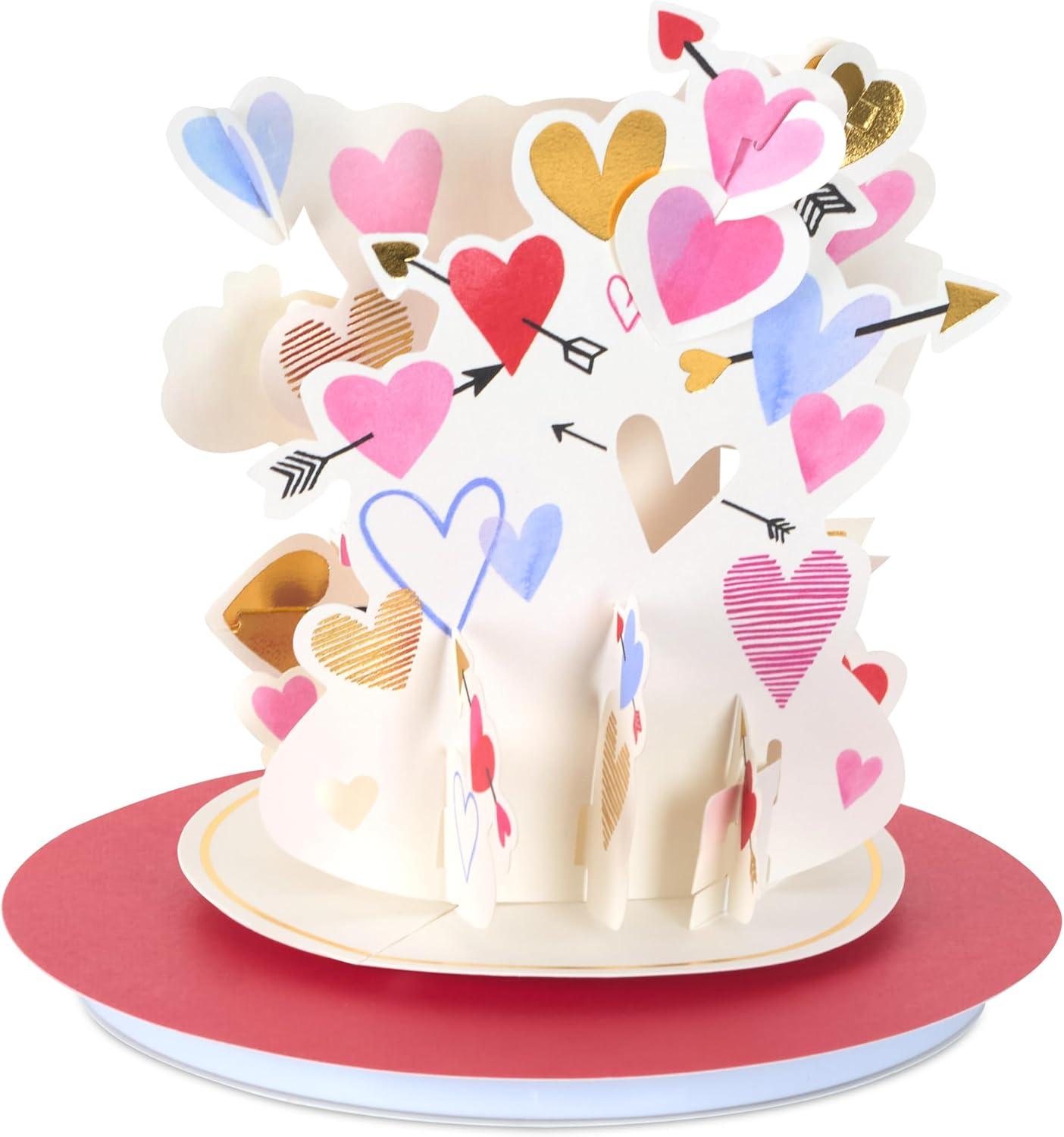 image:imageHallmark Spinning Valentines Day Pop Up Card with Music Hearts and Arrows Paper Wonder 3D Card for Husband Wife Boyfriend Girlfriend TeensHappy Valentines Day