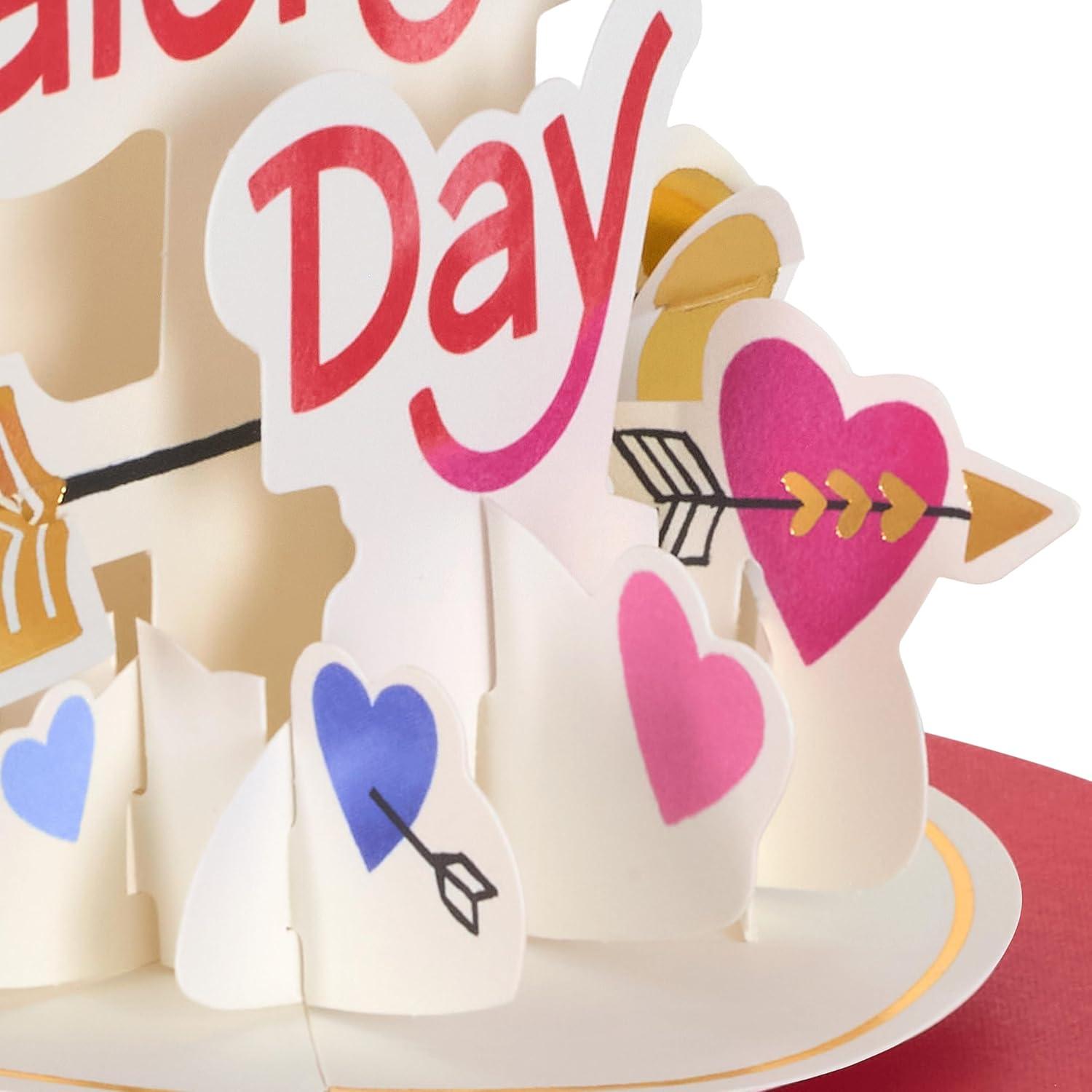 image:imageHallmark Spinning Valentines Day Pop Up Card with Music Hearts and Arrows Paper Wonder 3D Card for Husband Wife Boyfriend Girlfriend TeensHappy Valentines Day
