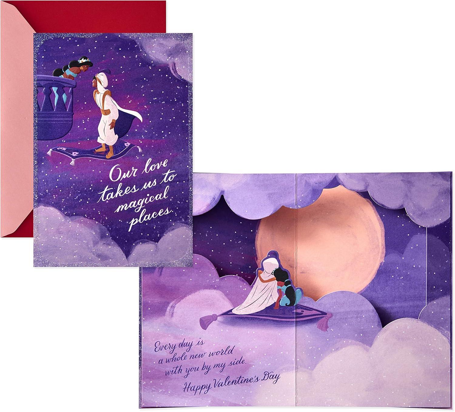 image:imageHallmark Valentines Day Card or Anniversary Card for Husband Wife Boyfriend Girlfriend Pixar Up Life with You Is An AdventureAladdin Whole New World