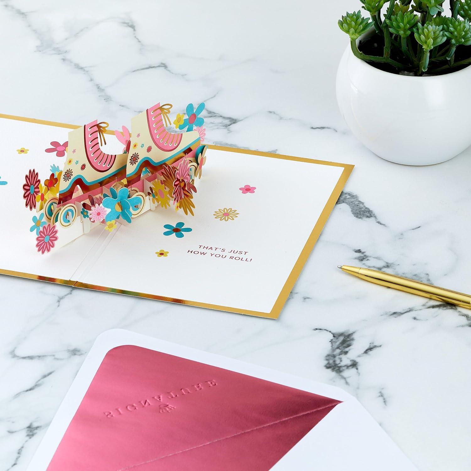 image:imageHallmark Valentines Day Pop Up Card HeartFilled Envelope From My Heart to Yours Paper Wonder 3D Card for Parents Grandparents SiblingsRoller Skates