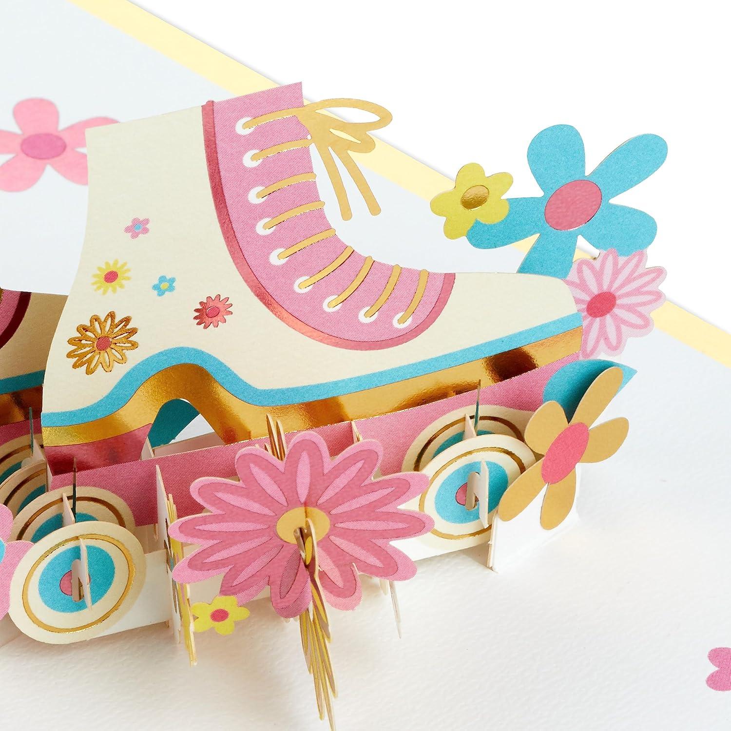 image:imageHallmark Valentines Day Pop Up Card HeartFilled Envelope From My Heart to Yours Paper Wonder 3D Card for Parents Grandparents SiblingsRoller Skates