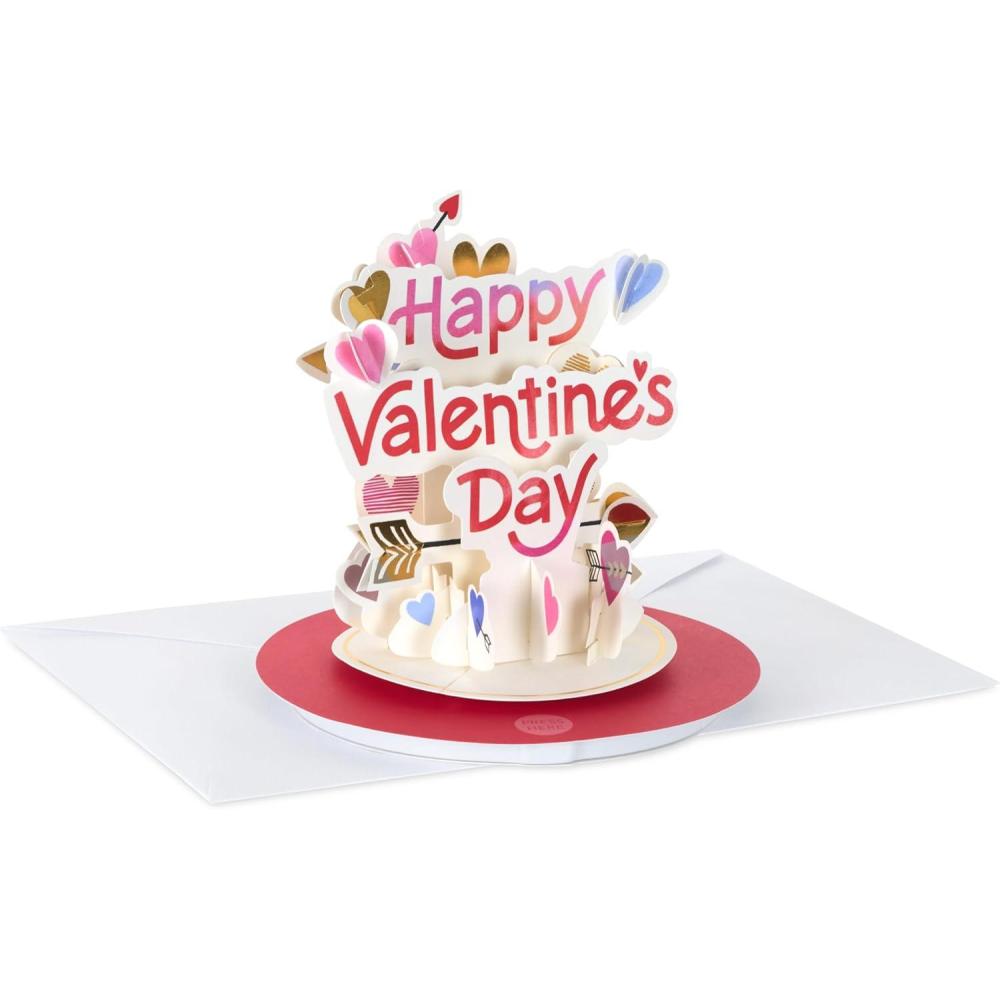 image:imageHallmark Spinning Valentines Day Pop Up Card with Music Hearts and Arrows Paper Wonder 3D Card for Husband Wife Boyfriend Girlfriend TeensHappy Valentines Day