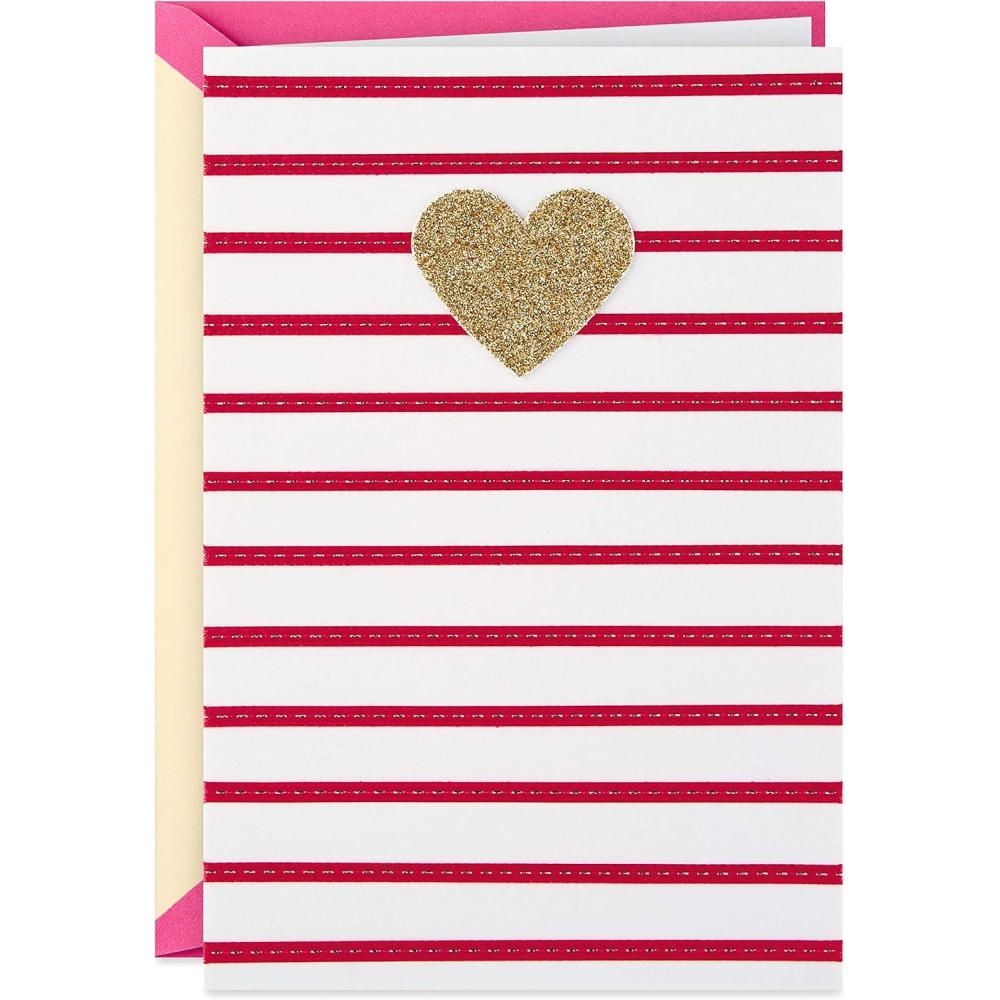 image:imageHallmark Valentines Day Card Watercolor Hearts Youve Made A Difference to Me for Friend Spouse SiblingHeart Stripes Birthday