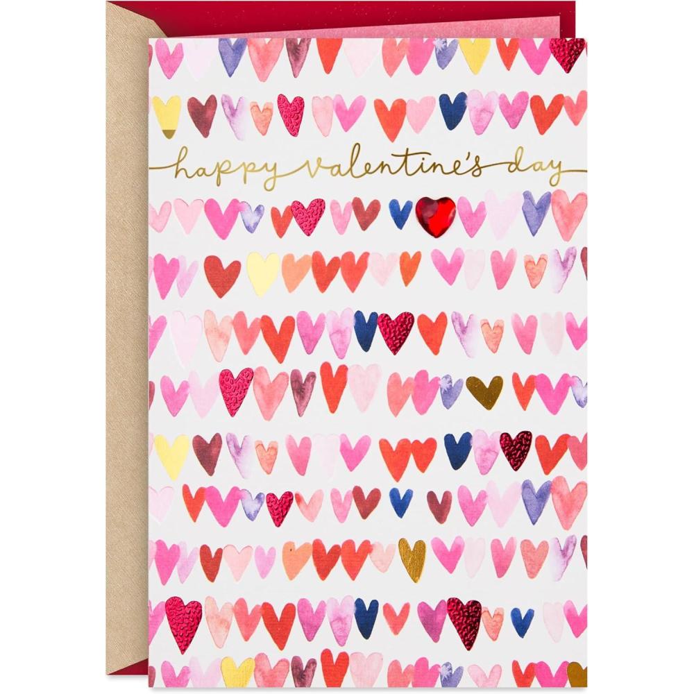 image:imageHallmark Valentines Day Card Watercolor Hearts Youve Made A Difference to Me for Friend Spouse SiblingWatercolor Hearts Valentines Day
