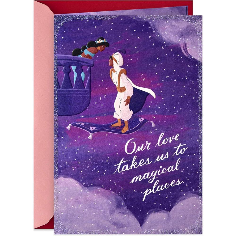 image:imageHallmark Valentines Day Card or Anniversary Card for Husband Wife Boyfriend Girlfriend Pixar Up Life with You Is An AdventureAladdin  Whole New World