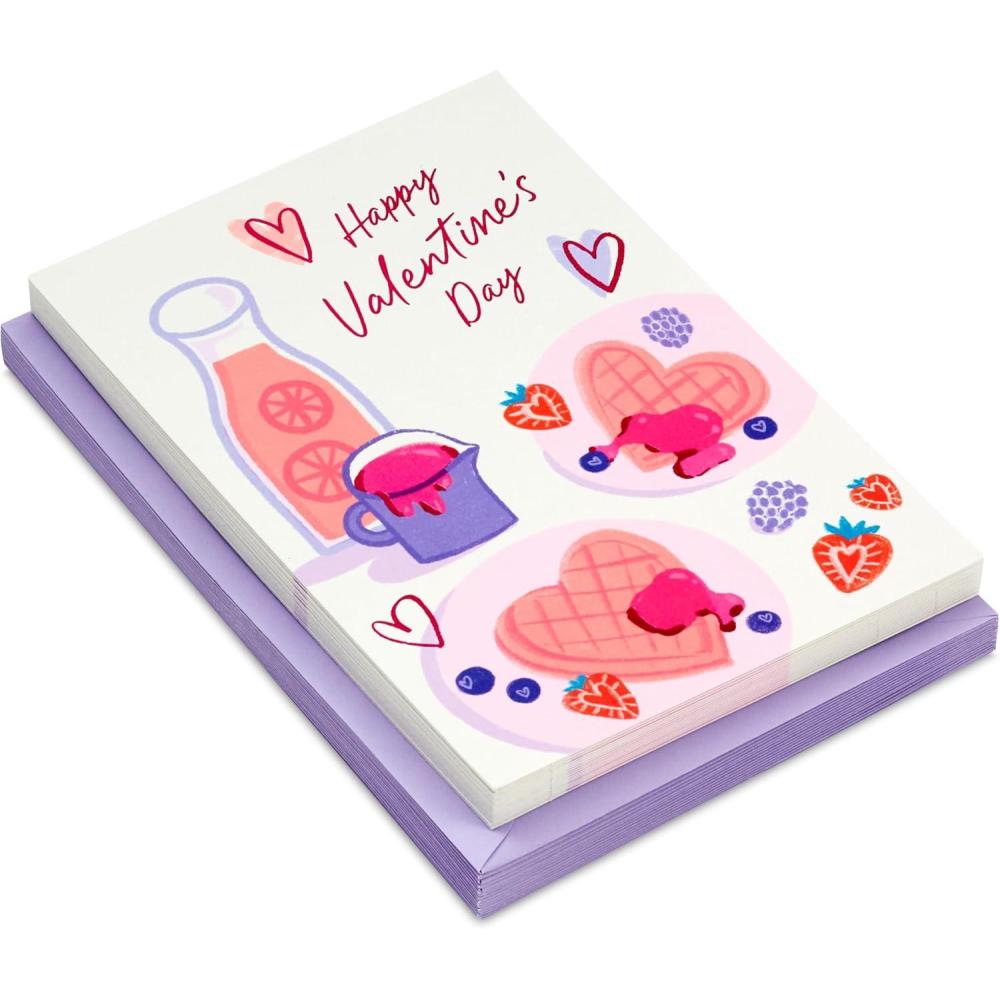 image:imageHallmark Valentines Day Cards Brunch Waffles 16 Cards with Envelopes for Friends Coworkers Galentines DayBrunch Valentines Day