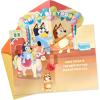 Hallmark Bluey Valentines Day Cards for Kids with Pop Up Mailbox for Classroom Exchange (1 Box, 32 Cards, 35 Stickers, 1 Teacher Card)(Bluey Birthday)