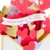 Hallmark Valentine’s Day Pop Up Card, Heart-Filled Envelope (From My Heart to Yours) Paper Wonder 3D Card for Parents, Grandparents, Siblings(Heart Filled Envelope)