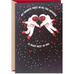 Hallmark Valentines Day Card for Significant Other (Favorite Place in the Universe, Astronauts)(Astronauts)