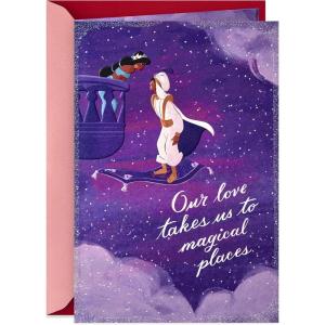 Hallmark Valentine’s Day Card or Anniversary Card for Husband, Wife, Boyfriend, Girlfriend (Pixar Up, Life with You Is An Adventure)(Aladdin  Whole New World)