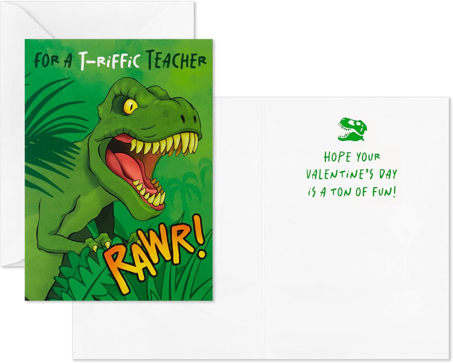 image:imageHallmark Dinosaur Valentines Day Cards for Kids with Pop Up Mailbox for Classroom Exchange 1 Box 32 Cards 1 Teacher Card 33 EnvelopesDinosaur Valentines Day