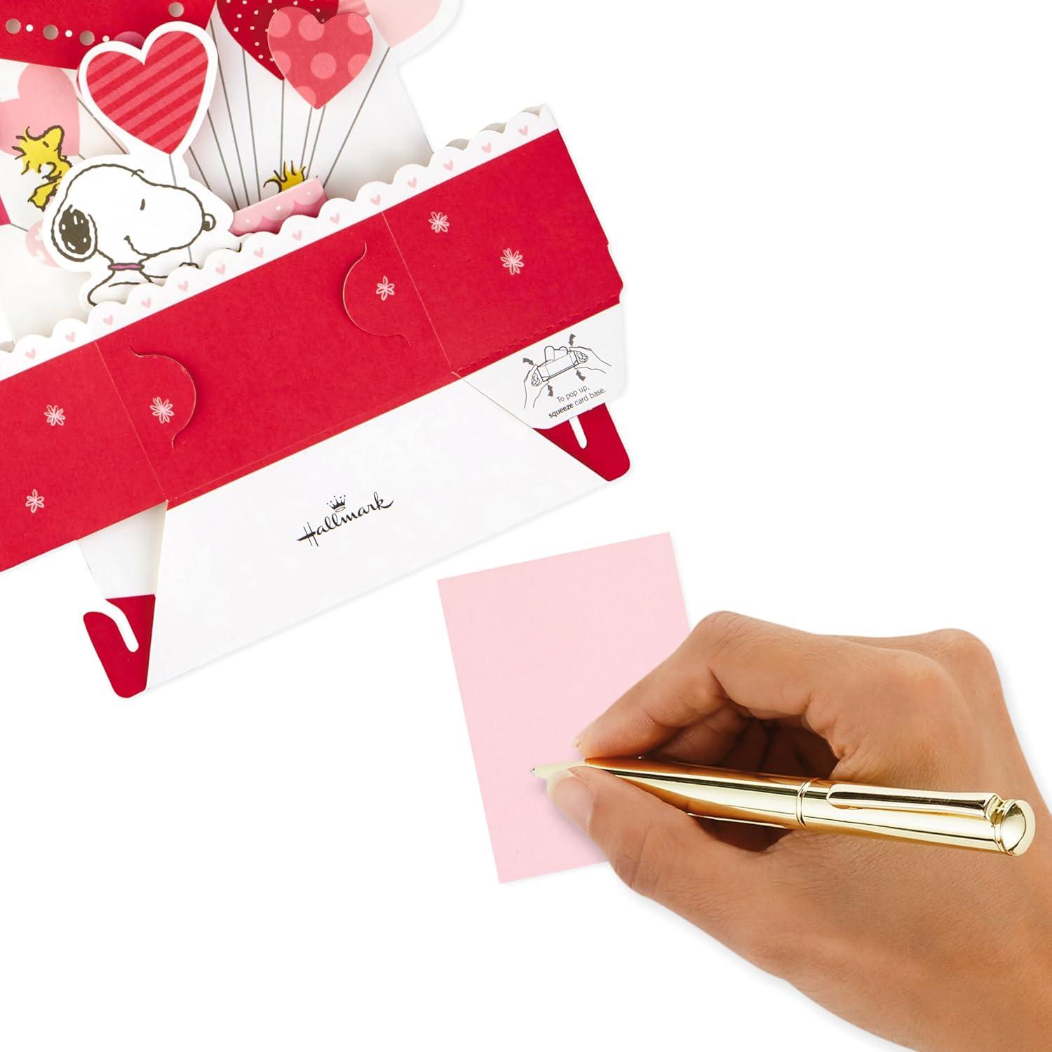 image:imageHallmark Snoopy Valentines Day Pop Up Card with Music Plays Linus and Lucy Peanuts Paper Wonder 3D CardPop Up Plays Linus and Lucy