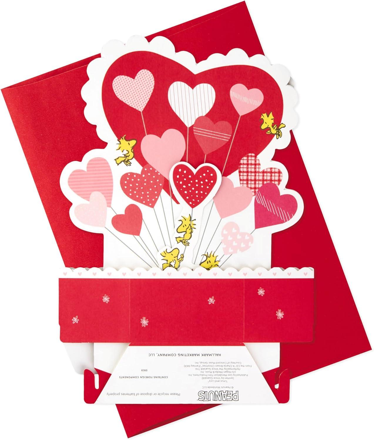 image:imageHallmark Snoopy Valentines Day Pop Up Card with Music Plays Linus and Lucy Peanuts Paper Wonder 3D CardPop Up Plays Linus and Lucy