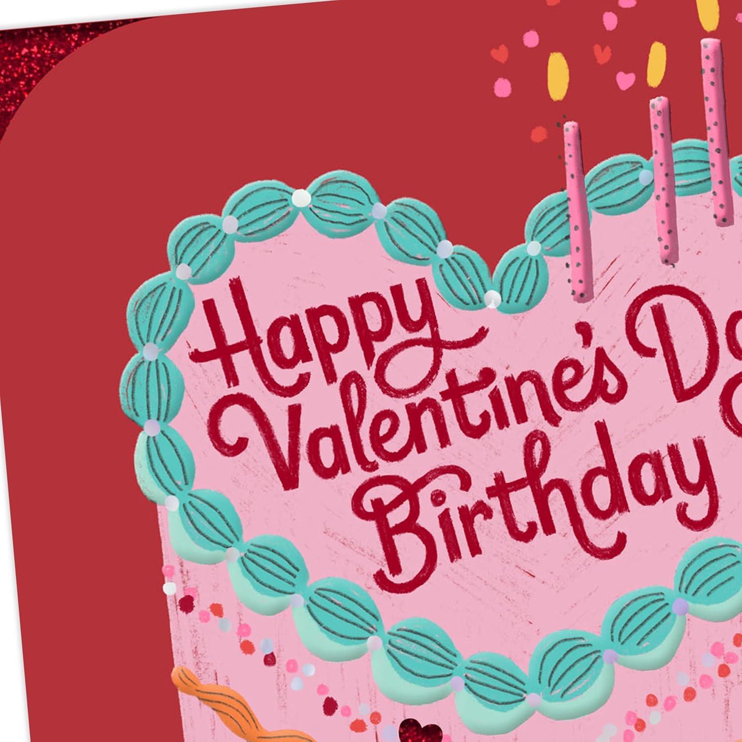 image:imageHallmark Valentines Day Birthday Card Twice the Love Heart Cake for Friends Family February 14thValentines Day Birthday