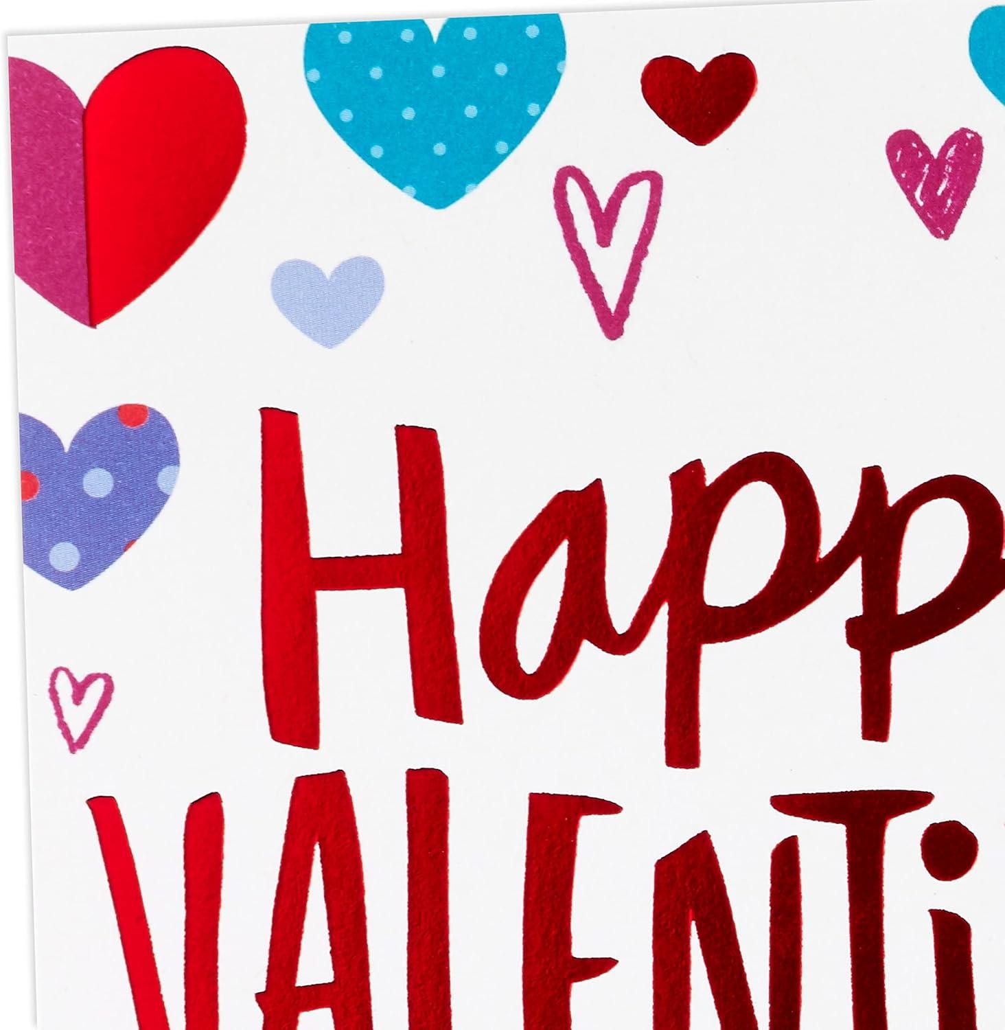 image:imageHallmark Valentines Day Cards Happy Heart Day Pack of 6 Cards with EnvelopesPatterned Hearts