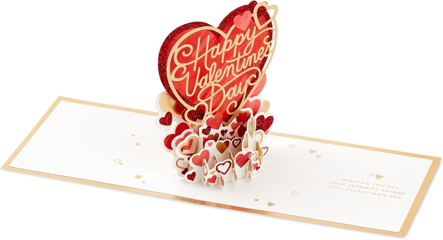 image:imageHallmark Valentines Day Pop Up Card Happy Heart Day Signature Paper Wonder 3D Card for Friend Spouse SiblingHappy Heart Day