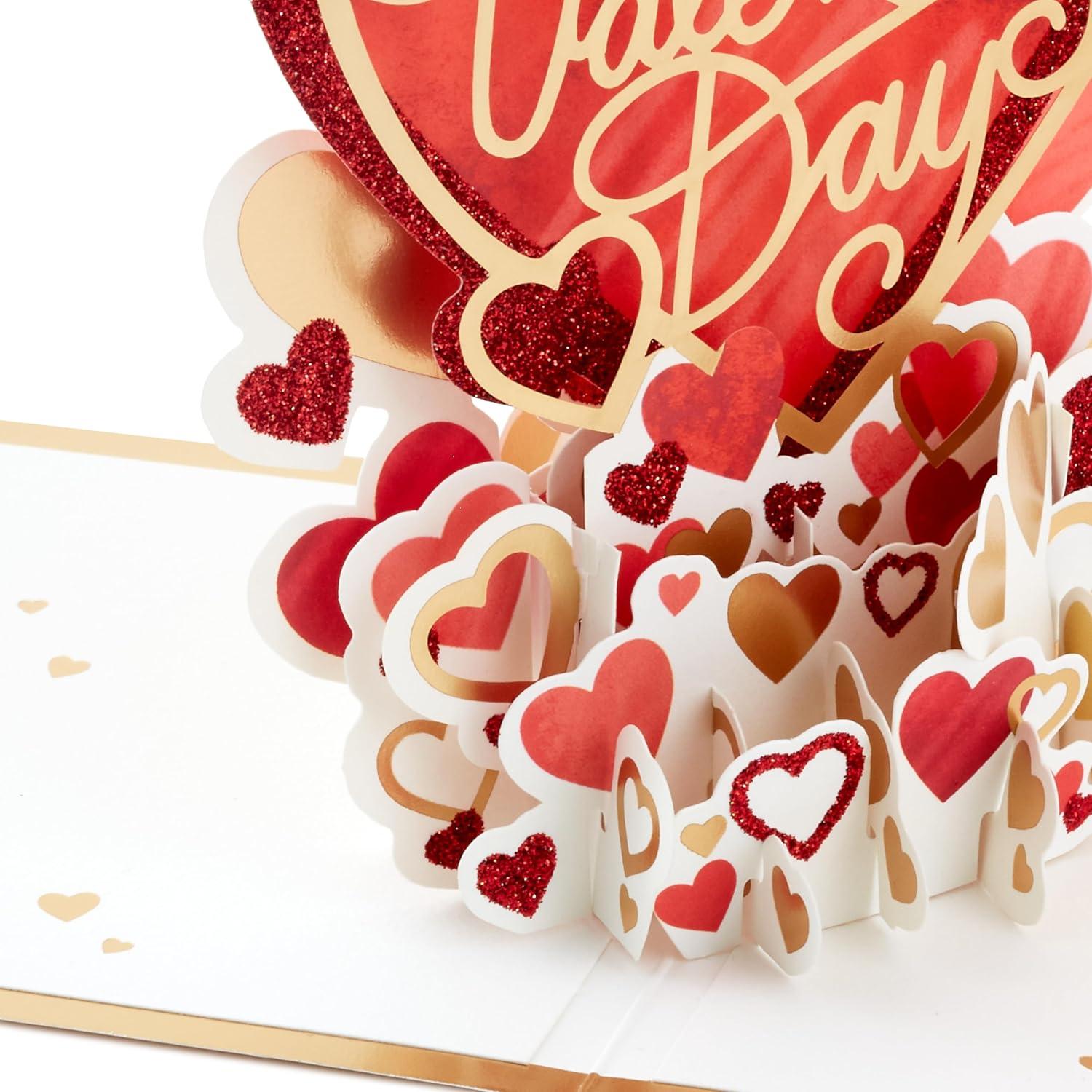 image:imageHallmark Valentines Day Pop Up Card Happy Heart Day Signature Paper Wonder 3D Card for Friend Spouse SiblingHappy Heart Day