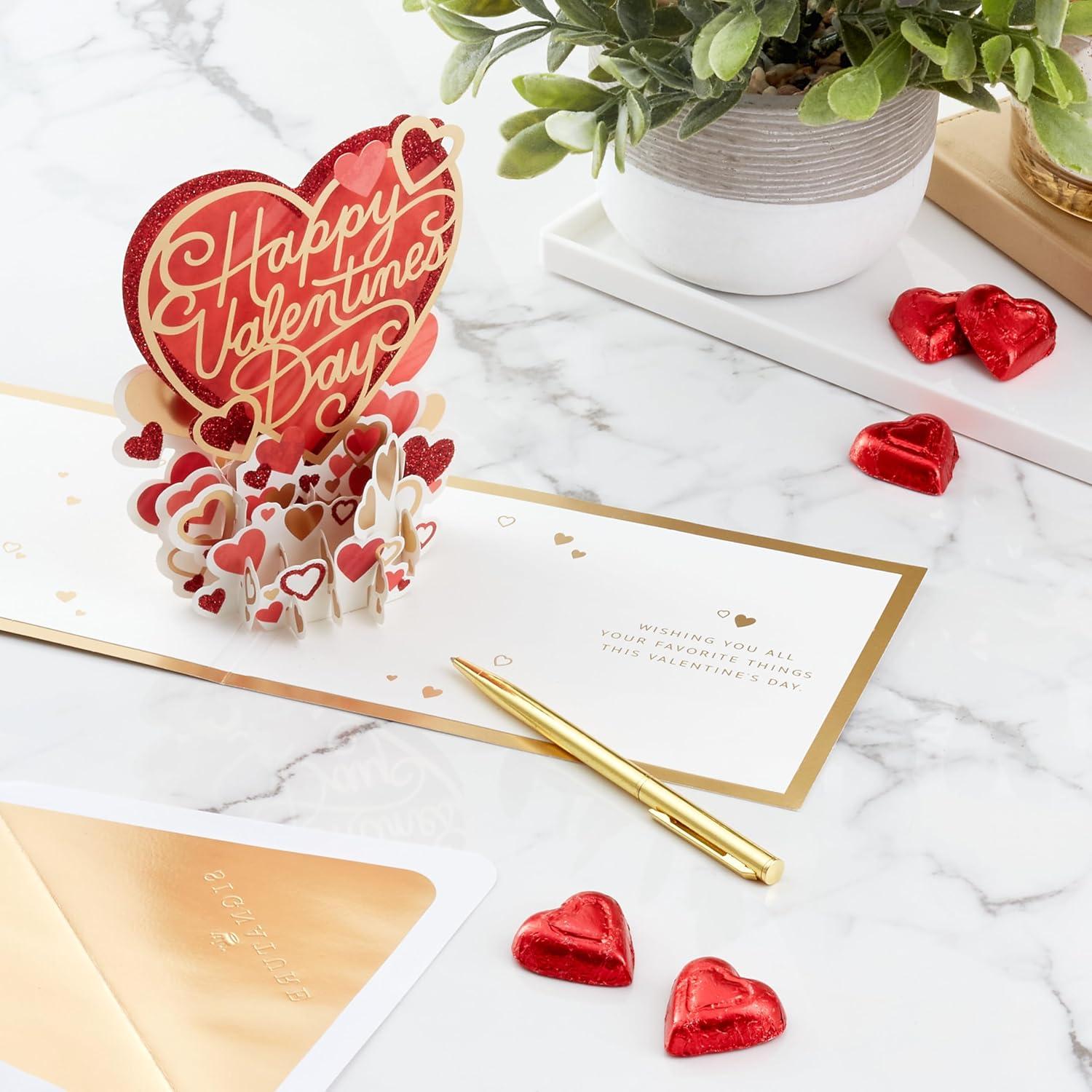 image:imageHallmark Valentines Day Pop Up Card Happy Heart Day Signature Paper Wonder 3D Card for Friend Spouse SiblingHappy Heart Day