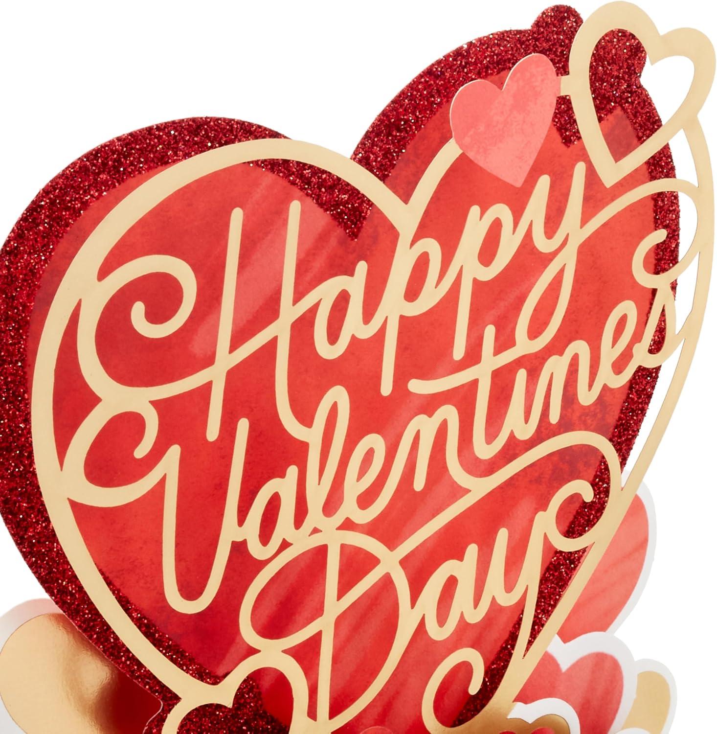 image:imageHallmark Valentines Day Pop Up Card Happy Heart Day Signature Paper Wonder 3D Card for Friend Spouse SiblingHappy Heart Day
