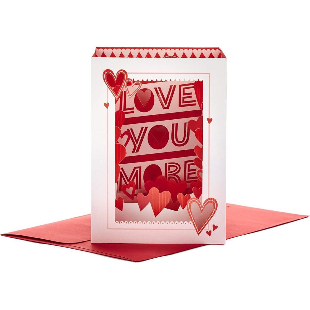 image:imageHallmark Snoopy Valentines Day Pop Up Card with Music Plays Linus and Lucy Peanuts Paper Wonder 3D CardPop Up Love You More
