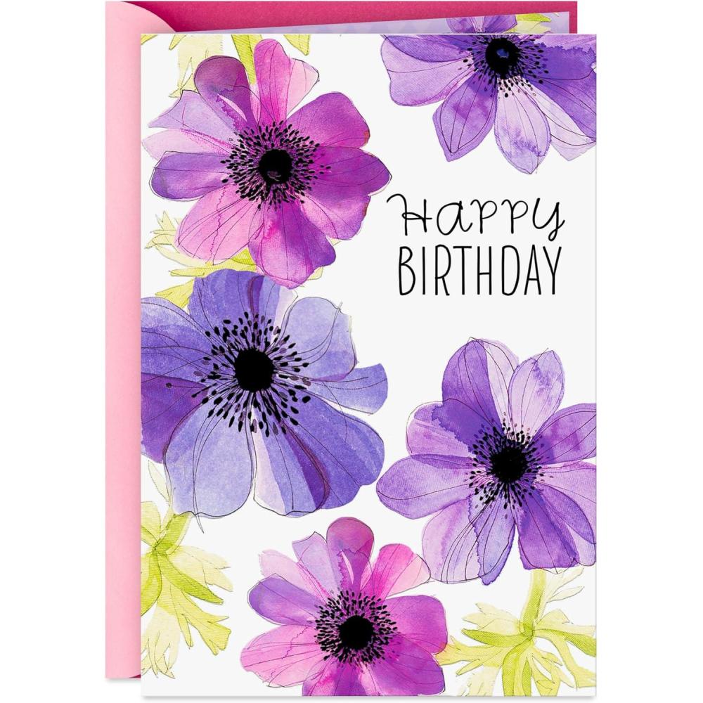 image:imageHallmark Valentines Day Birthday Card Twice the Love Heart Cake for Friends Family February 14thPurple Flowers Birthday