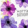 Hallmark Valentines Day Birthday Card (Twice the Love, Heart Cake) for Friends, Family, February 14th(Purple Flowers Birthday)