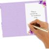 Hallmark Valentines Day Birthday Card (Twice the Love, Heart Cake) for Friends, Family, February 14th(Purple Flowers Birthday)