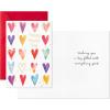 Hallmark Valentines Day Cards, Happy Heart Day (Pack of 6 Cards with Envelopes)(Happy Heart Day Watercolor Hearts)