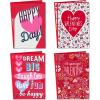 Hallmark Valentines Day Cards, Happy Heart Day (Pack of 6 Cards with Envelopes)(Happy Heart Day Watercolor Hearts)