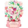 Hallmark Valentine’s Day Pop Up Card (Happy Heart Day) Signature Paper Wonder 3D Card for Friend, Spouse, Sibling(Butterflies & Flowers Birthday)