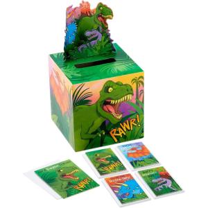 Hallmark Dinosaur Valentine’s Day Cards for Kids with Pop Up Mailbox for Classroom Exchange (1 Box, 32 Cards, 1 Teacher Card, 33 Envelopes,)(Dinosaur Valentine’s Day)