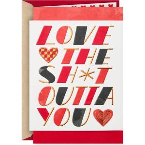 Hallmark Inappropriate Valentine’s Day Card for Adult (Love the Bleep Outta You) for Friend, Boyfriend, Girlfriend, Spouse(Valentine’s Day)
