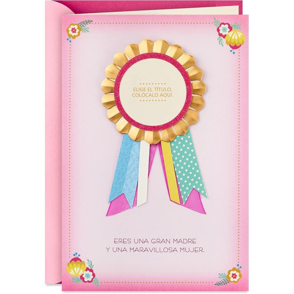 image:imageHallmark VIDA Spanish Mothers Day Card Tarjeta del Dia de las Madres for Mam Hija Nieta Hermana Abuelita Ta or Madrina Choose Your Own Title AwardElige el Ttulo del PremioDia de las Madres  Choose Your Own Title