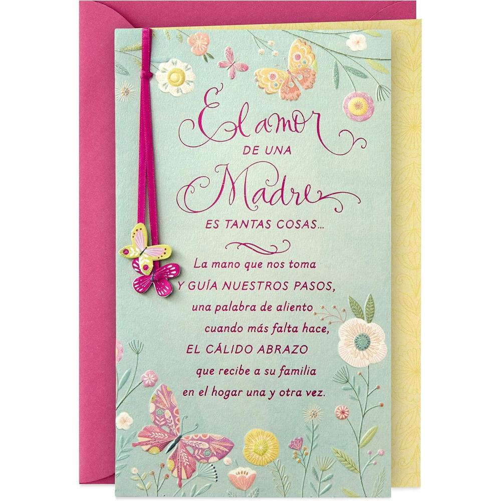 image:imageHallmark VIDA Spanish Mothers Day Card Tarjeta del Dia de las Madres for Mam Hija Nieta Hermana Abuelita Ta or Madrina Choose Your Own Title AwardElige el Ttulo del PremioGreenPink