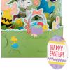 Hallmark Paper Wonder Peanuts Pop Up Easter Card with Sound (Charlie Brown, Snoopy Egg Hunt, Plays Linus and Lucy)