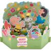 Hallmark Paper Wonder Peanuts Pop Up Easter Card with Sound (Charlie Brown, Snoopy Egg Hunt, Plays Linus and Lucy)