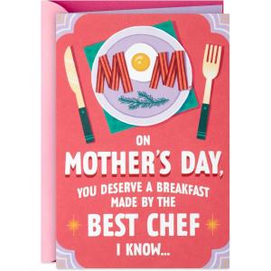 Hallmark Mother’s Day Card from Kids (Breakfast Menu Door Hanger)