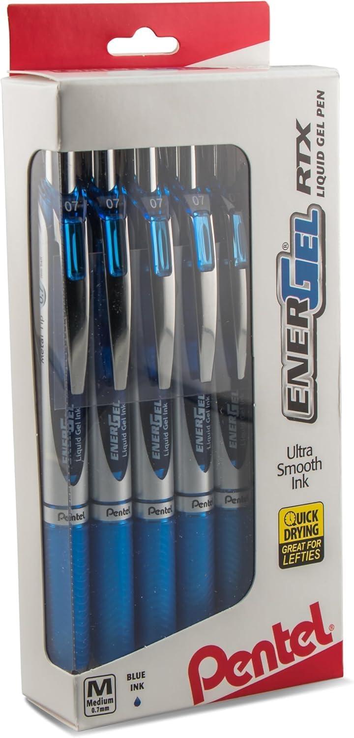 image:imageHallmark Geometric Blank Cards 24 Count with Envelopes and Pentel EnerGel RTX Retractable Liquid Gel Pens Pack of 12 for Birthdays Graduation Any Occasion