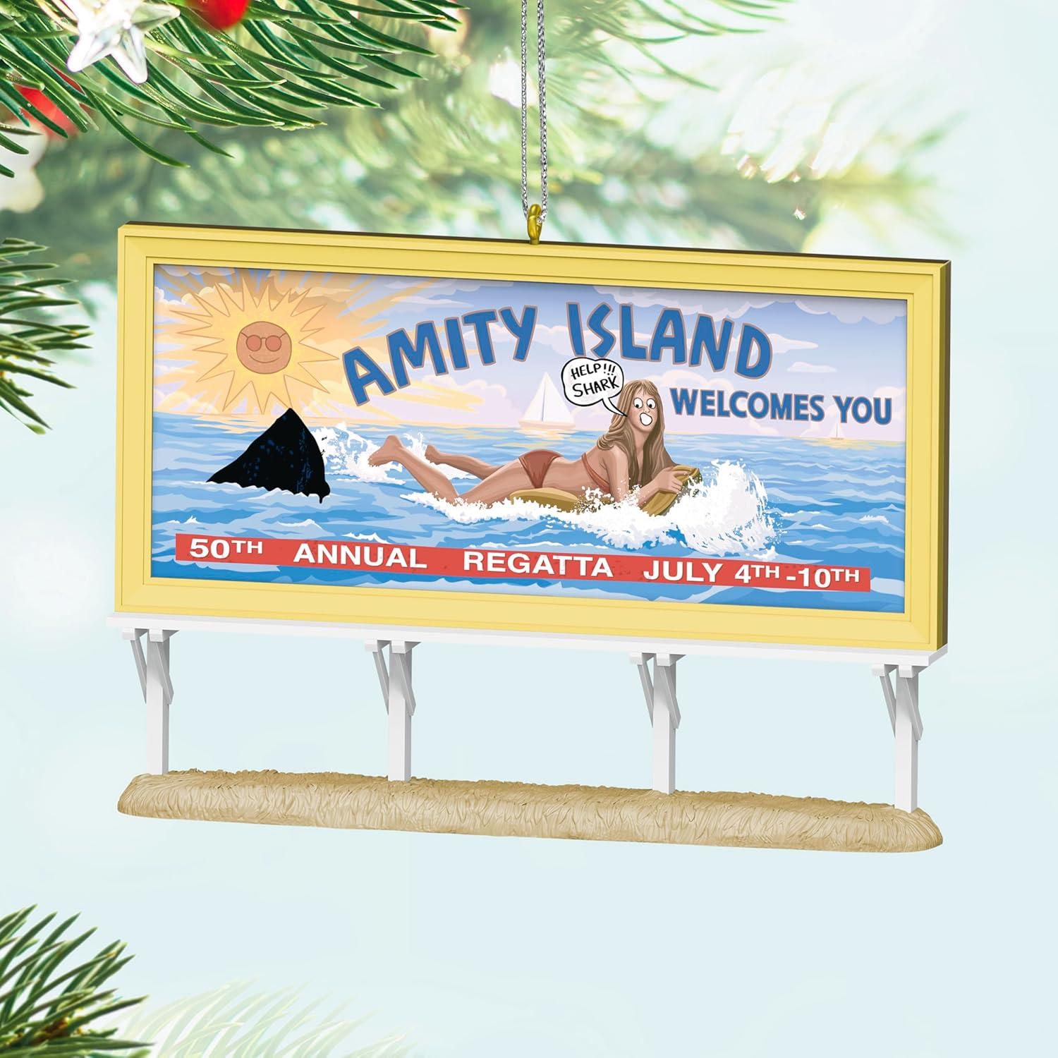 image:imageHallmark Keepsake Christmas Ornament 2025 Jaws 50th Anniversary Help Shark Movie GiftsJaws
