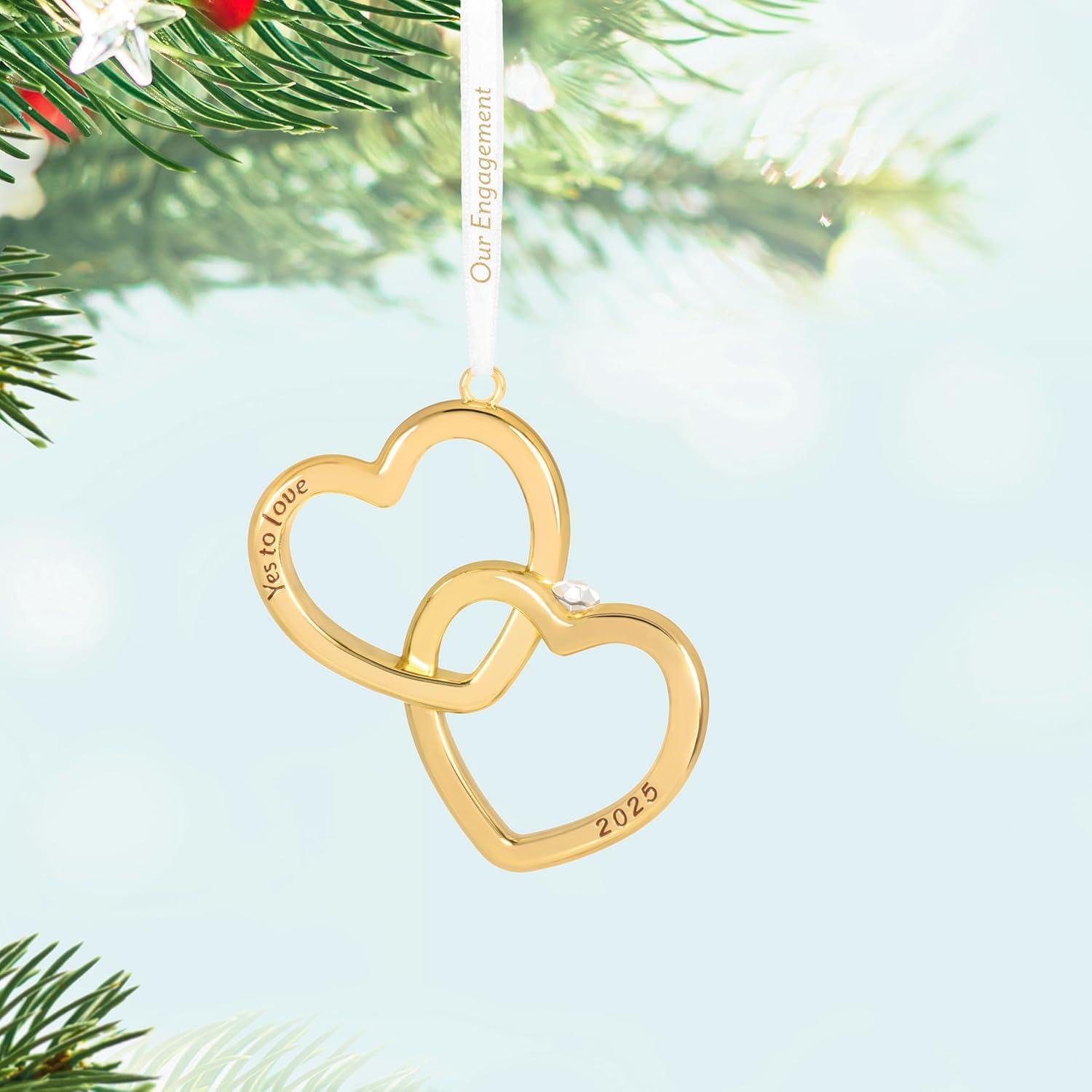 image:imageHallmark Keepsake Christmas Ornament 2025 Our Engagement 2025 Metal Engagement Gifts2025 Yes to Love