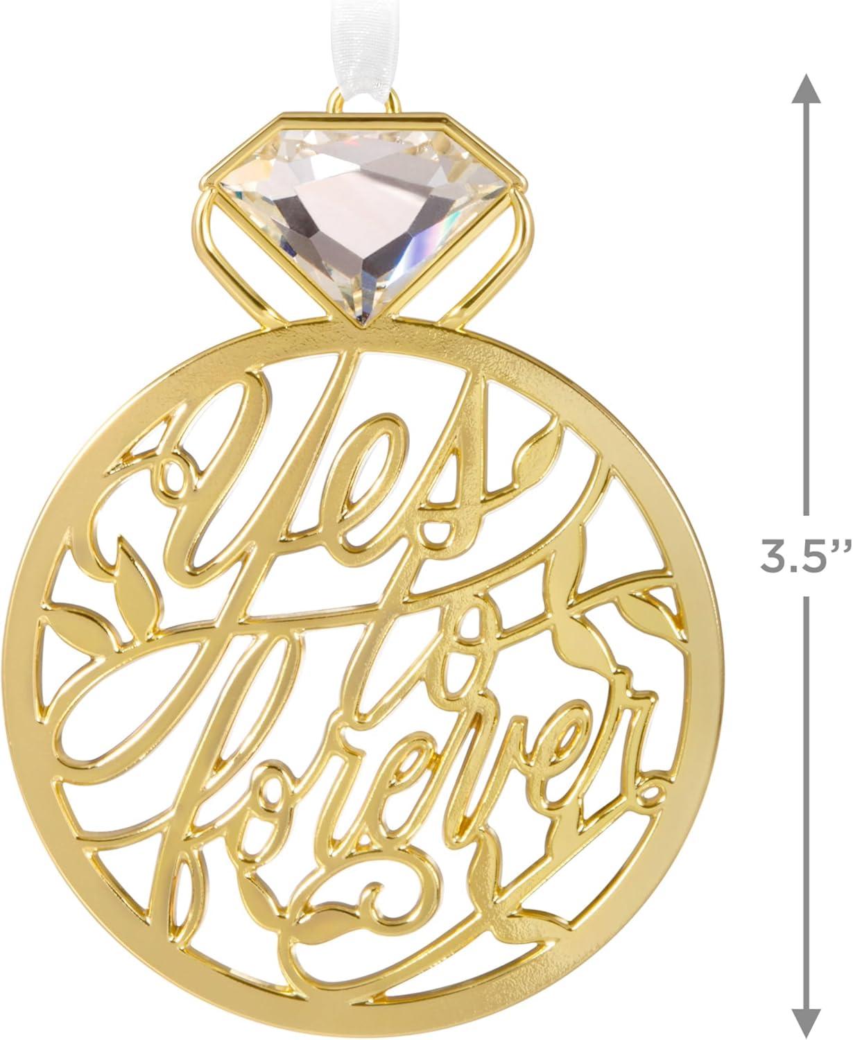 image:imageHallmark Keepsake Christmas Ornament 2025 Our Engagement 2025 Metal Engagement GiftsYes to Forever