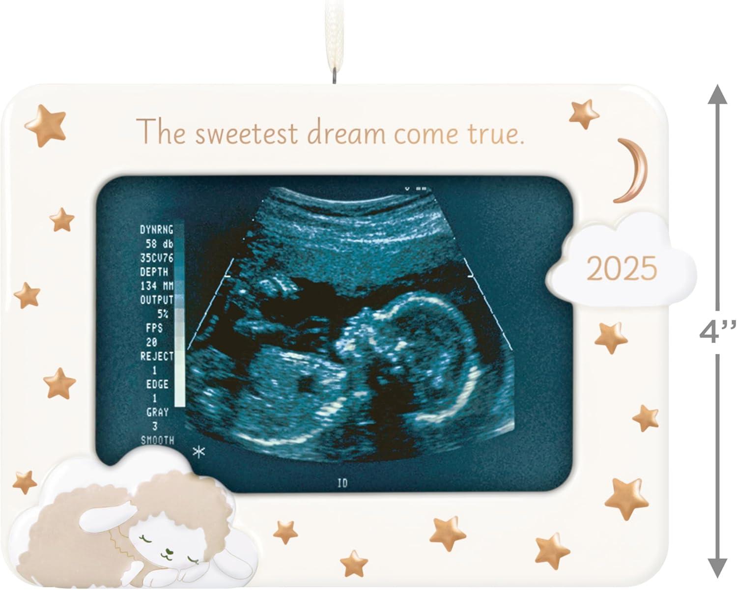 image:imageHallmark Keepsake Christmas Ornament 2025 Sweetest Dream Come True 2025 Photo Frame Porcelain New Baby Gifts2025 Sonogram Frame