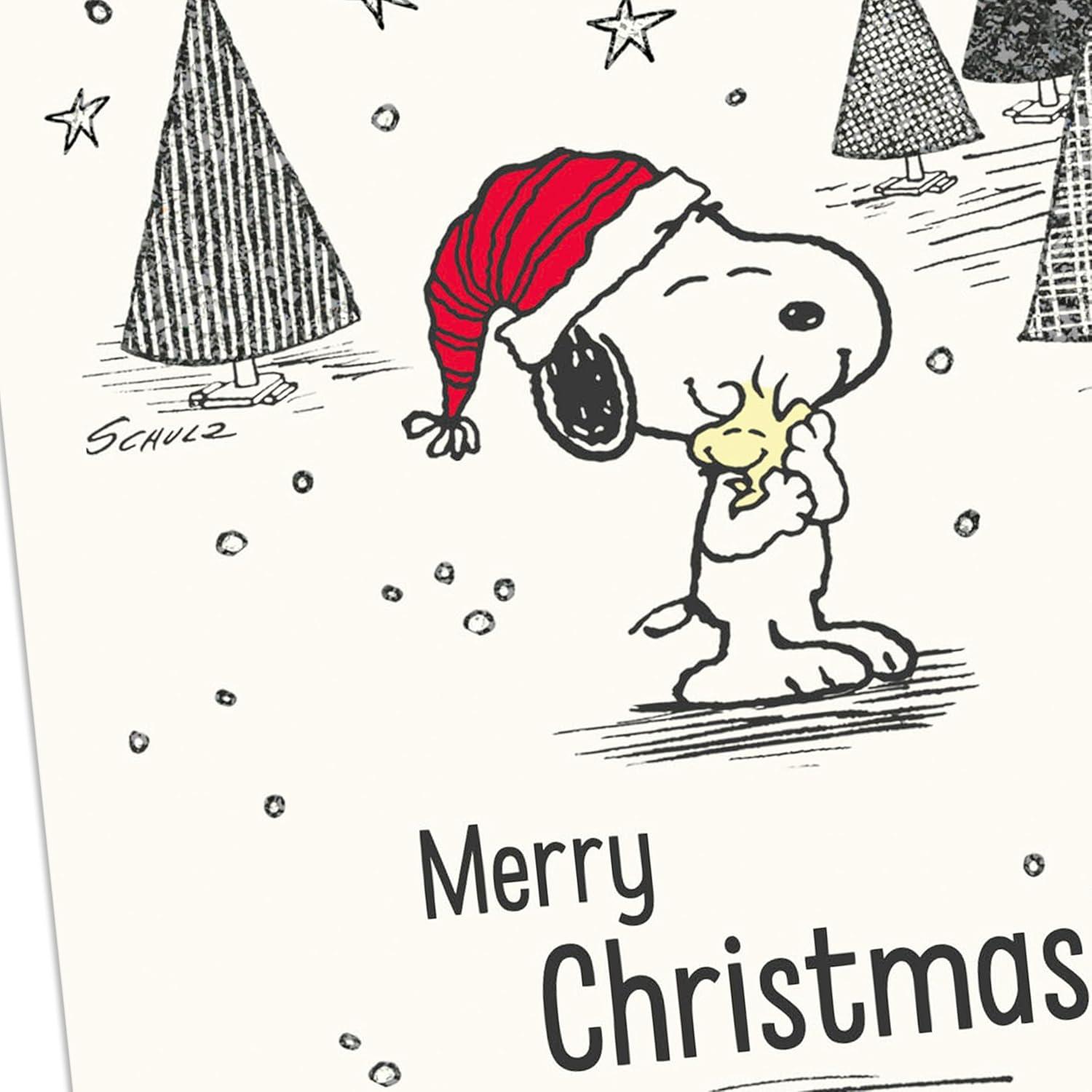 image:imageHallmark Peanuts Christmas Cards 6 Cards with Envelopes Snoopy and Woodstock