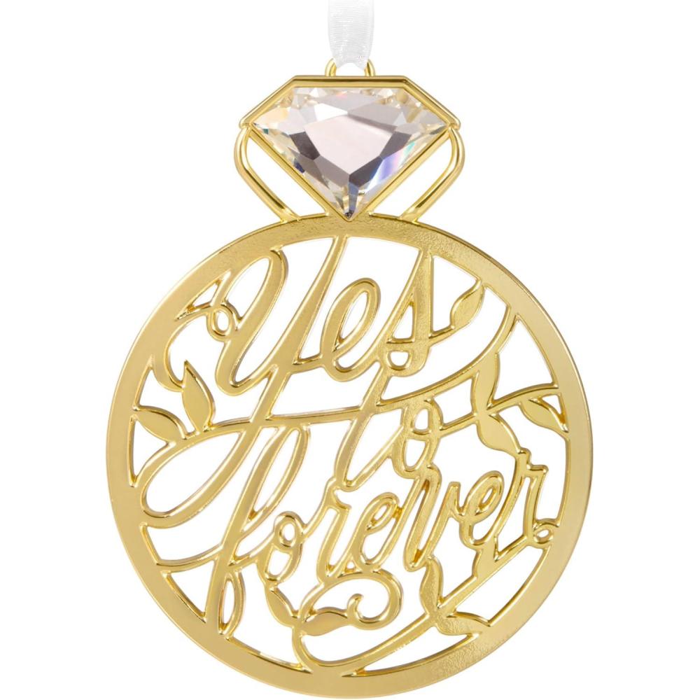 image:imageHallmark Keepsake Christmas Ornament 2025 Our Engagement 2025 Metal Engagement GiftsYes to Forever