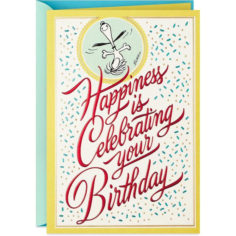 image:imageHallmark Peanuts Birthday Card Snoopy BalloonsSnoopy  Happiness